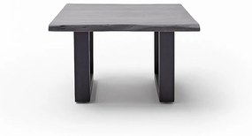 CARTAGENA dohányzó asztal akácfa 75x75cm - U alakú antracit szürke lábbal - Szürke