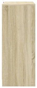 sonoma tölgy szerelt fa tálalószekrény LED-del 77 x 34 x 85 cm