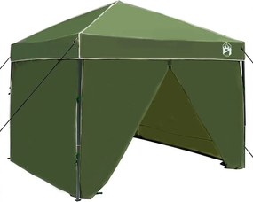 vidaXL Tetősátor Zöld 243 x 243 x 251 cm szövet
