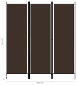 barna 3 paneles paraván 150 x 180 cm
