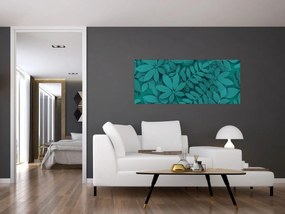 Kép - Türkiz levelek (120x50 cm)