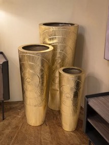 Vázatartó aranyszínű készlet 3 db ø 50,8x114,9-40x92,7-29,8x70,5cm