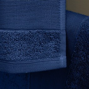 Sötétkék frottír pamut fürdőlepedő szett 2 db-os 90x140 cm Anti-Bacterial – Catherine Lansfield