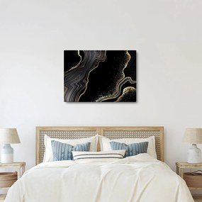 Kép - Fekete és arany márvány (70x50 cm)