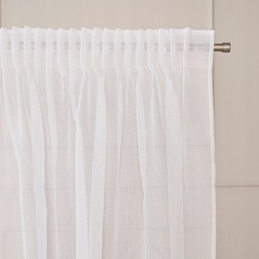 3D virágokkal hímzett kész függöny gyöngyházzal, etamin szalaggal 140x250