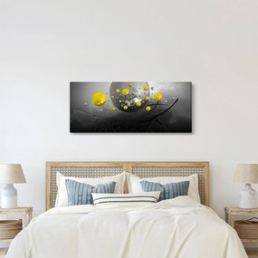 Kép- sárga absztrakt gömbök (120x50 cm)