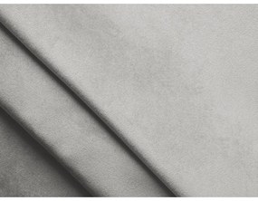 Világosszürke bársony kárpitozott ágyneműtartós franciaágy ágyráccsal 140x200 cm Hiko – Makamii