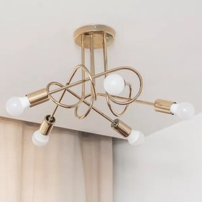 Felületre szerelhető csillár OXFORD 5xE27/15W/230V, arany