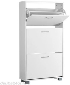 Casaria® Cipős szekrény 115x60x24 cm - fehér