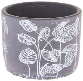 Flowery szürke beton virágcserép fém állványon, ø 13,5 cm - Dakls