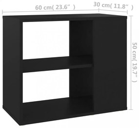 fekete szerelt fa kisszekrény 60 x 30 x 50 cm