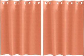 vidaXL Fekete Függöny Gyűrűkkel 2 pcs Terrakotta 140 x 140 cm