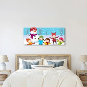 Kép - Téli gyerekes mulatságok (120x50 cm)