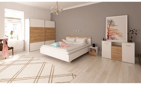 Éjjeliszekrény, 2 db, féher/artisan tölgy, GABRIELA