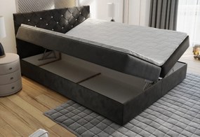 IRANA kárpitozott boxspring ágy, 180x200,  magic velvet 2219