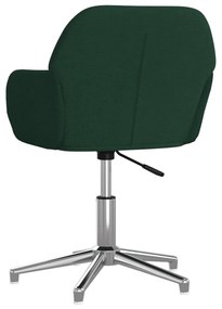 2 db sötétzöld szövet forgó étkezőszék