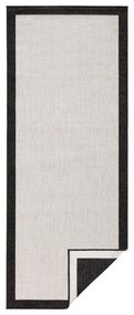 Panama fekete-krémszínű kültéri szőnyeg, 80 x 250 cm - NORTHRUGS