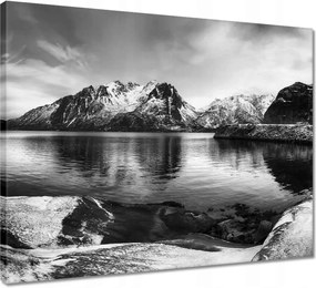 Vászonkép 50x40 Téli norvég tó