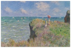 Kép - Claude Monet, Cliff Walk at Pourville, reprodukciók (90x60 cm)