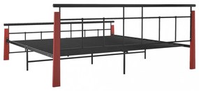 fém és tömör tölgyfa ágykeret 200 x 200 cm