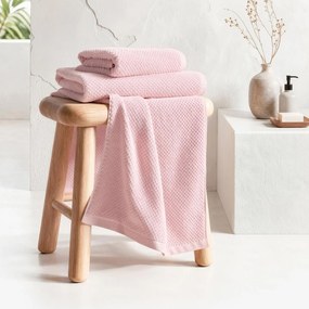 Goldea pamut frotír törölköző / fürdőlepedő micro pure - pasztell rózsaszín 70 x 140 cm