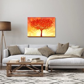 Kép - Fa a nap ragyogásában (üvegen) (70x50 cm)