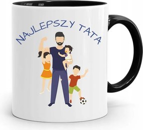 Bögre Fekete Apák Napi Ajándék Legjobb Apa nyomtatott fényképpel