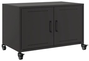 fekete acél TV-szekrény 68 x 39 x 43,5 cm