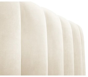 Bézs kárpitozott franciaágy tárolóhellyel, ágyráccsal 180x200 cm Kelp – Micadoni Home