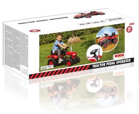 Dolu nagy pedálos traktor, piros