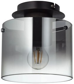 Brilliant - Mennyezeti lámpatest BETH 1xE27/60W/230V, átm. 20 cm, fekete/füstszínű