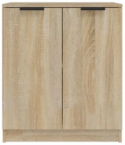 2 db sonoma-tölgyszínű szerelt fa tálalóasztal 60 x 30 x 70 cm