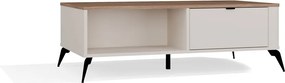 CORDOBA dohányzóasztal 110x63x11.5 cm, kasmír- tölgy- fekete