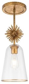 Quoizel STARING-MP-DG-CLEAR-Csillár rúdon STARING 1xE27/40W/230V átm. 18,4 cm arany/átlátszó