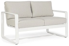 Fehér alumínium kerti kanapé Merrigan – Bizzotto