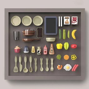 Gyermekkonyha hangjelző LED gőzfejlesztő 42 tartozékkal