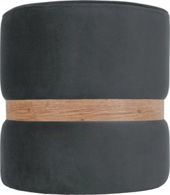 Ring puff - tölgy gyűrű - H30 - szürke bársony R
