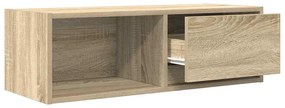 sonoma tölgy színű szerelt fa fali TV-szekrény 80x31x25,5 cm