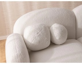 Krémszínű buklé sarokkanapé (bal oldali-heverő résszel) Orbit – Ropez