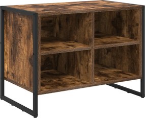 vidaXL Cipőszekrény tárolóval Füstös tölgy 60 x 35 x 44 cm Faanyag