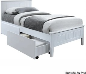Ágy, fehér, 90x200, MIDEA