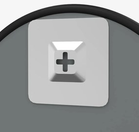 fekete falitükör Ø 30 cm Kerek