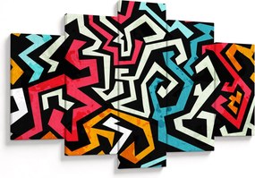Grafikus absztrakciós kép (150x105 cm)