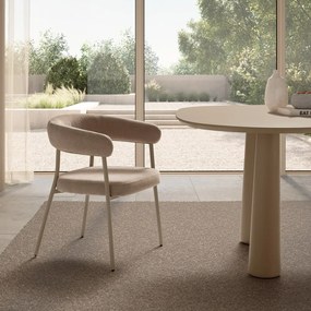 Bézs kárpitozott karfás étkezőfotel szett 2 db-os Yuri – MOME