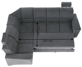 Sarokkanapé Stan (szürke) (B). 794264