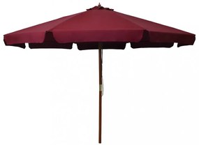burgundi vörös kültéri napernyő farúddal 330 cm
