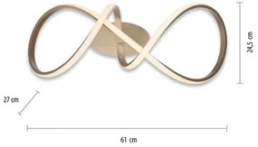 Leuchten Direkt 15403-60 - LED Dimmelhető felületre szerelhető csillár MARIA LED/15,5W/230V