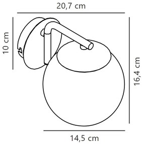Nordlux - Fali lámpa GRANT 1xE14/40W/230V fekete