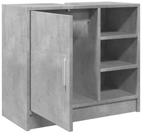 Betonszürke szerelt fa mosdószekrény 63 x 29 x 55 cm