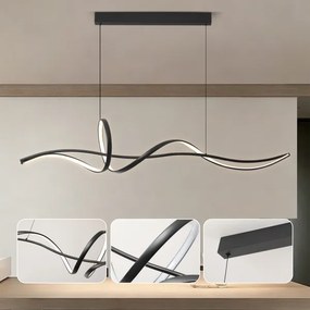Brilagi - Dimmelhető LED függeszték kábellel SIGNATURE LED/55W/230V 120x23 cm fekete + távirányító